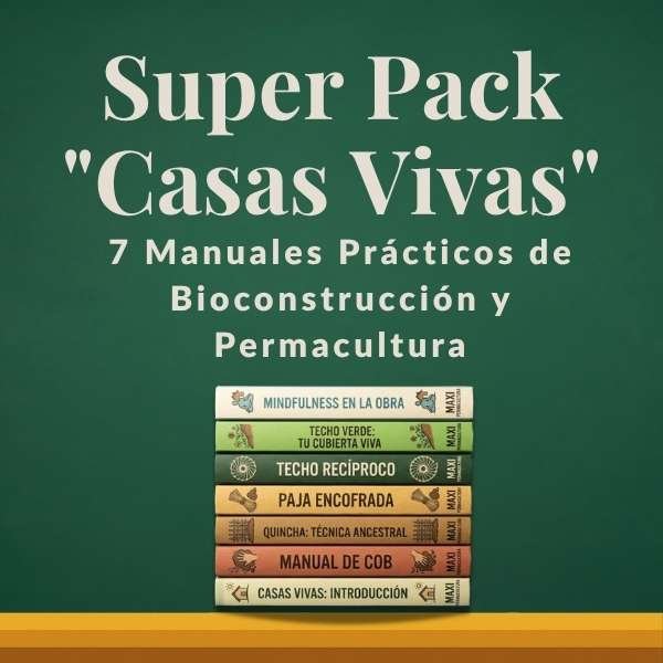 Super Pack Casas Vivas: 7 Manuales Prácticos de Bioconstrucción y Permacultura
